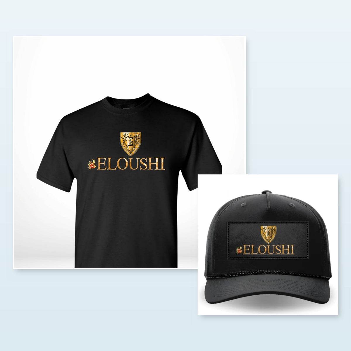 Eloushi Gold Shield Patch Cap