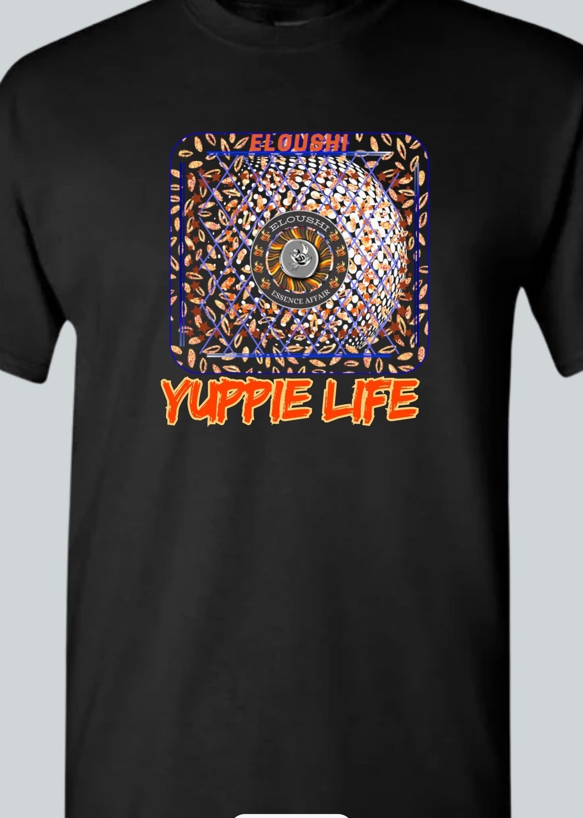 Yuppie Life Disco Gold Tee — Black