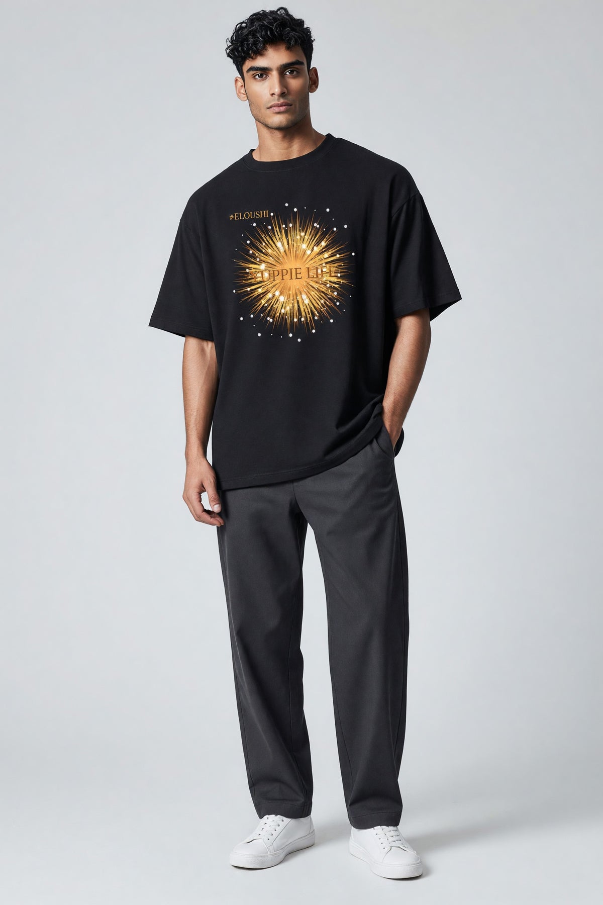 Yuppie Life Sunburst Tee - model shot