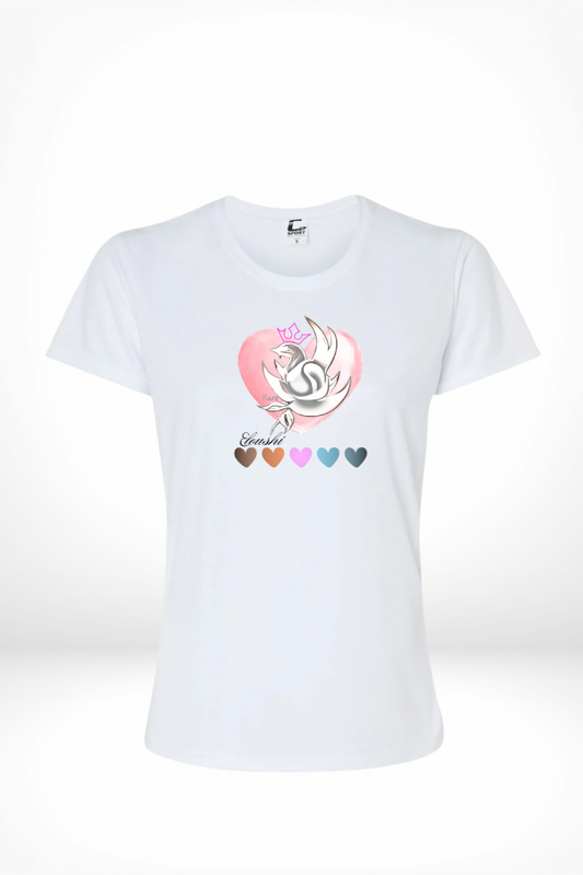 Woman’s Eloushi Pink Five Heart Tee