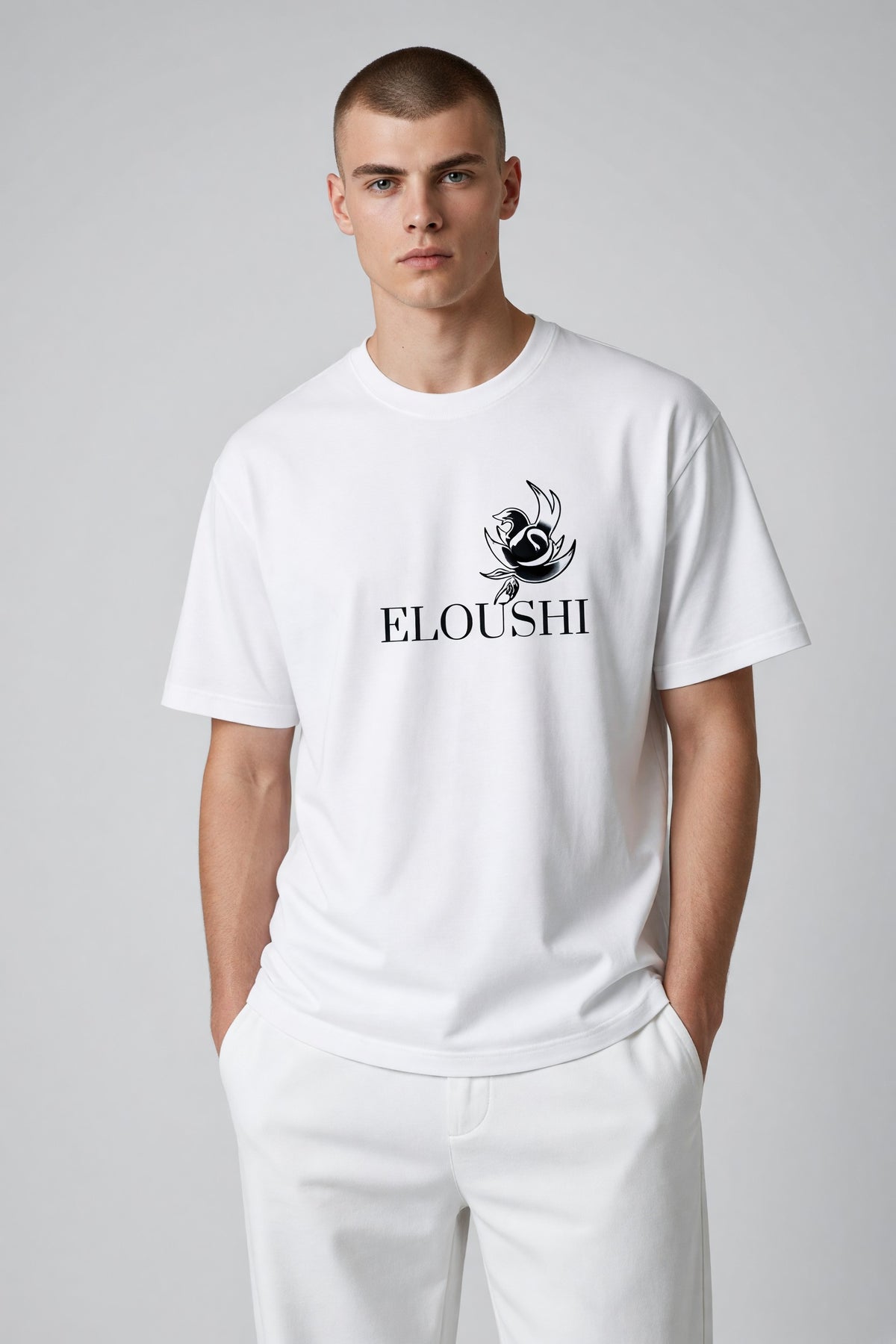 Eloushi Classic Chest Tee - model shot