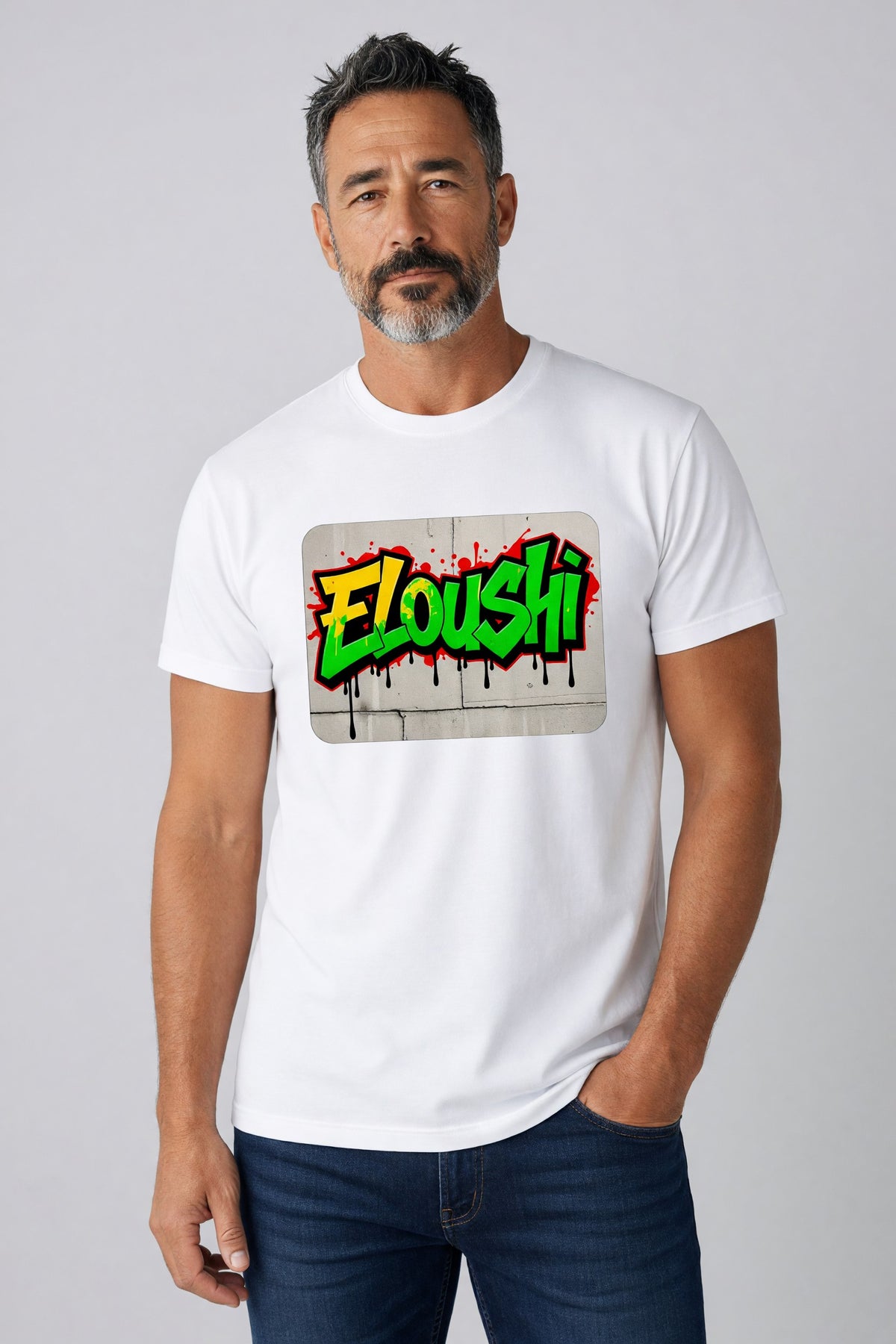 Eloushi Confetti Tee - model shot