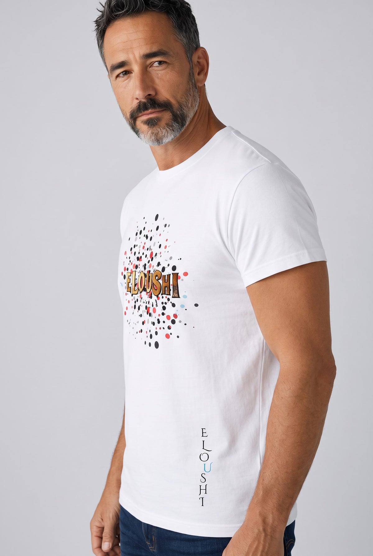 Eloushi Dotted Duo Tee - model shot