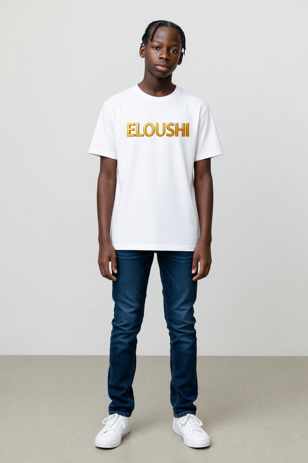 Eloushi Gold 3D Tee - model shot