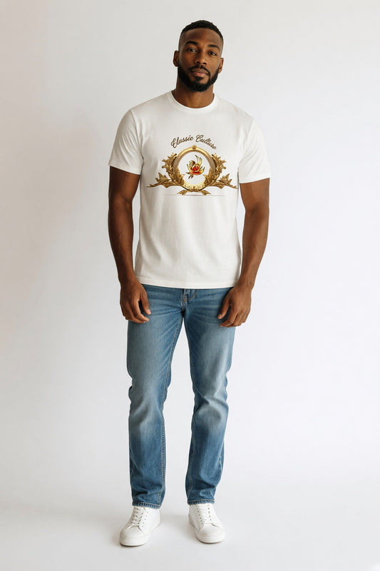 Eloushi Gold Culture Crest Tee