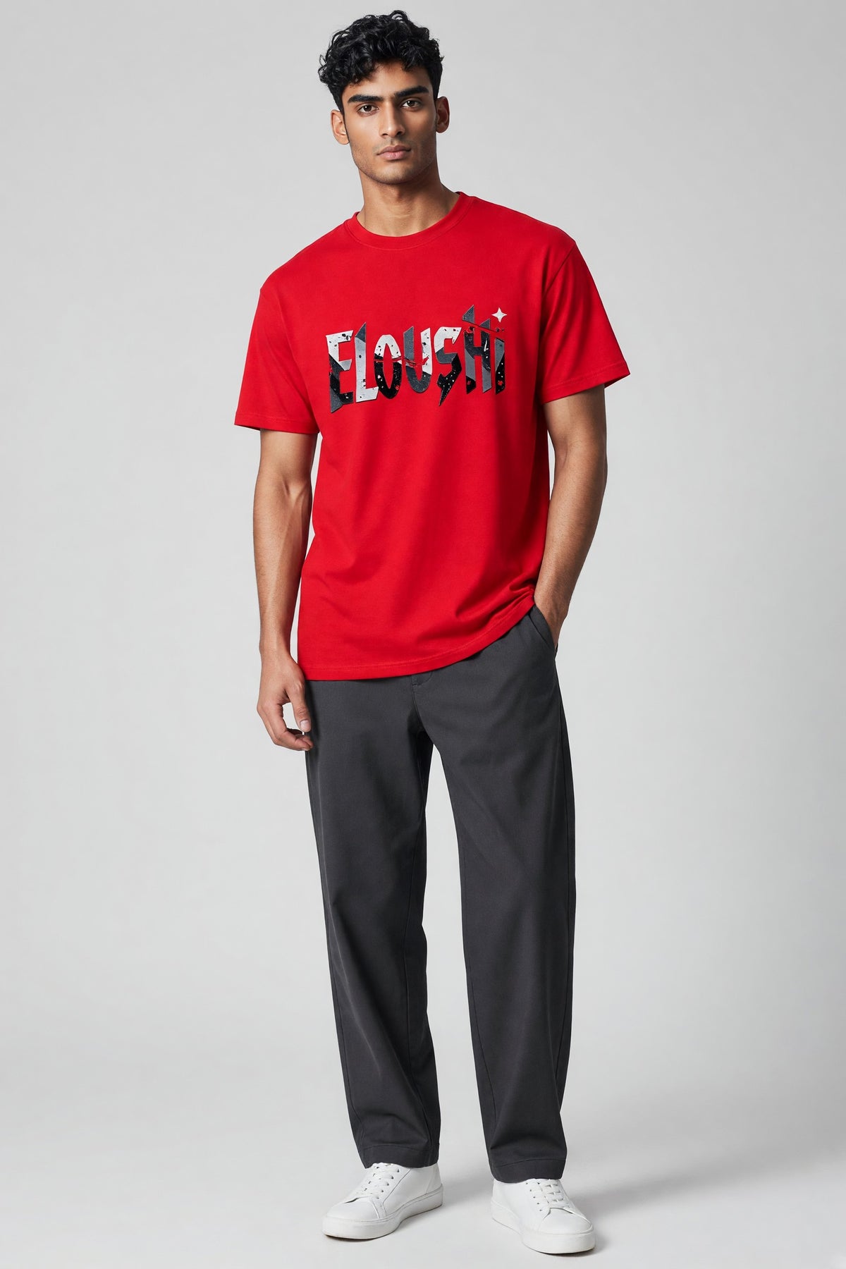 Eloushi Graffiti Block Tee - model shot