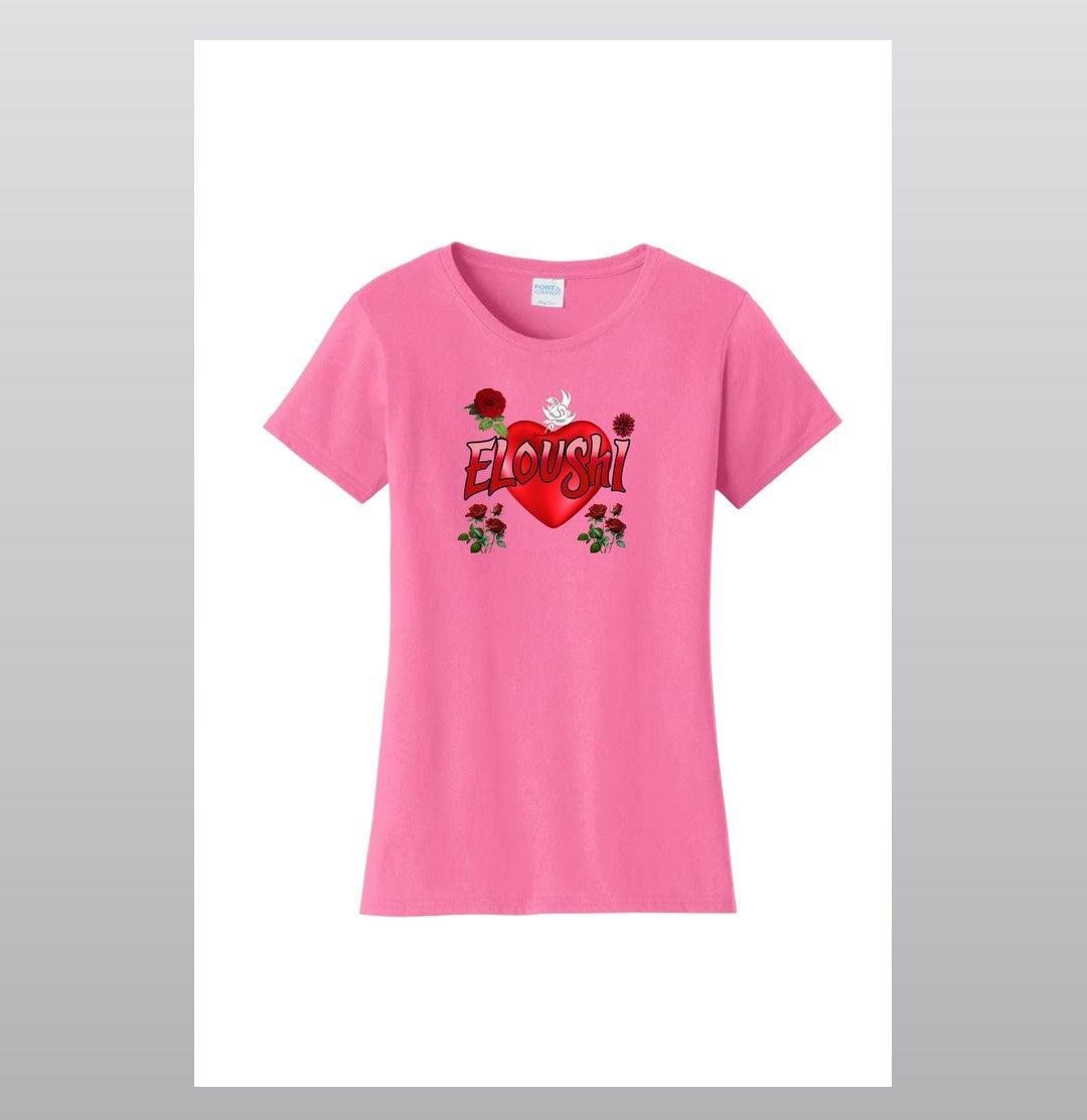 Eloushi Graffiti Rose Heart Tee