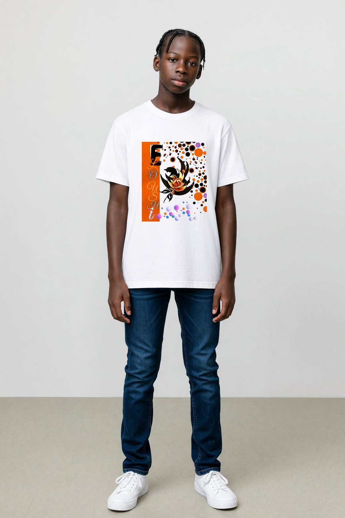 Eloushi Graphic Square Tee - model shot