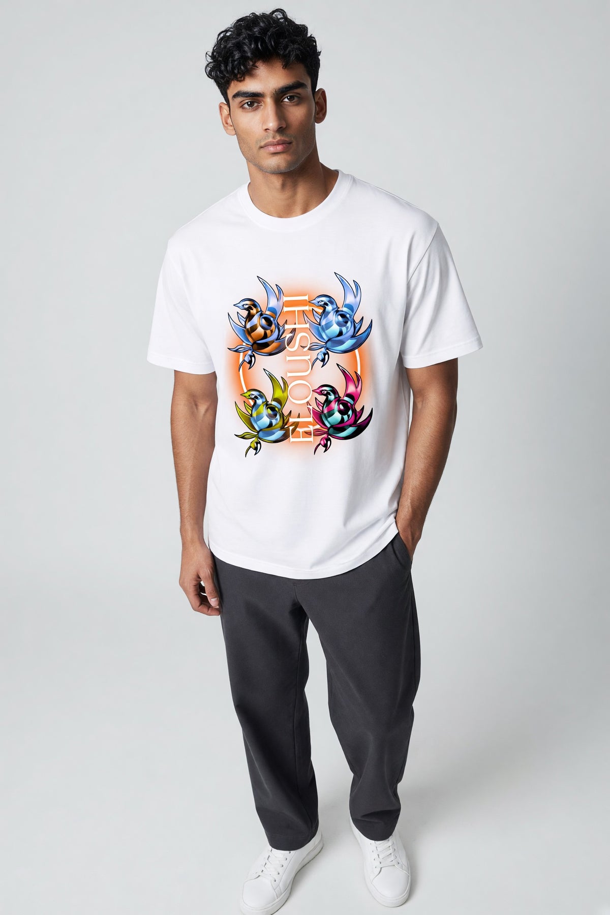 Eloushi Quad Phoenix Tee - model shot