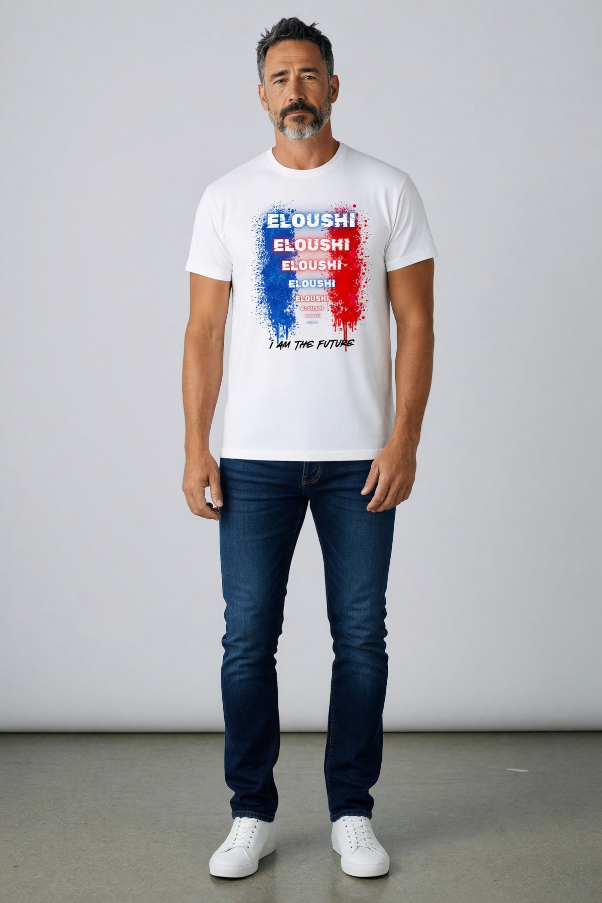 Eloushi Splatter Future Tee - model shot