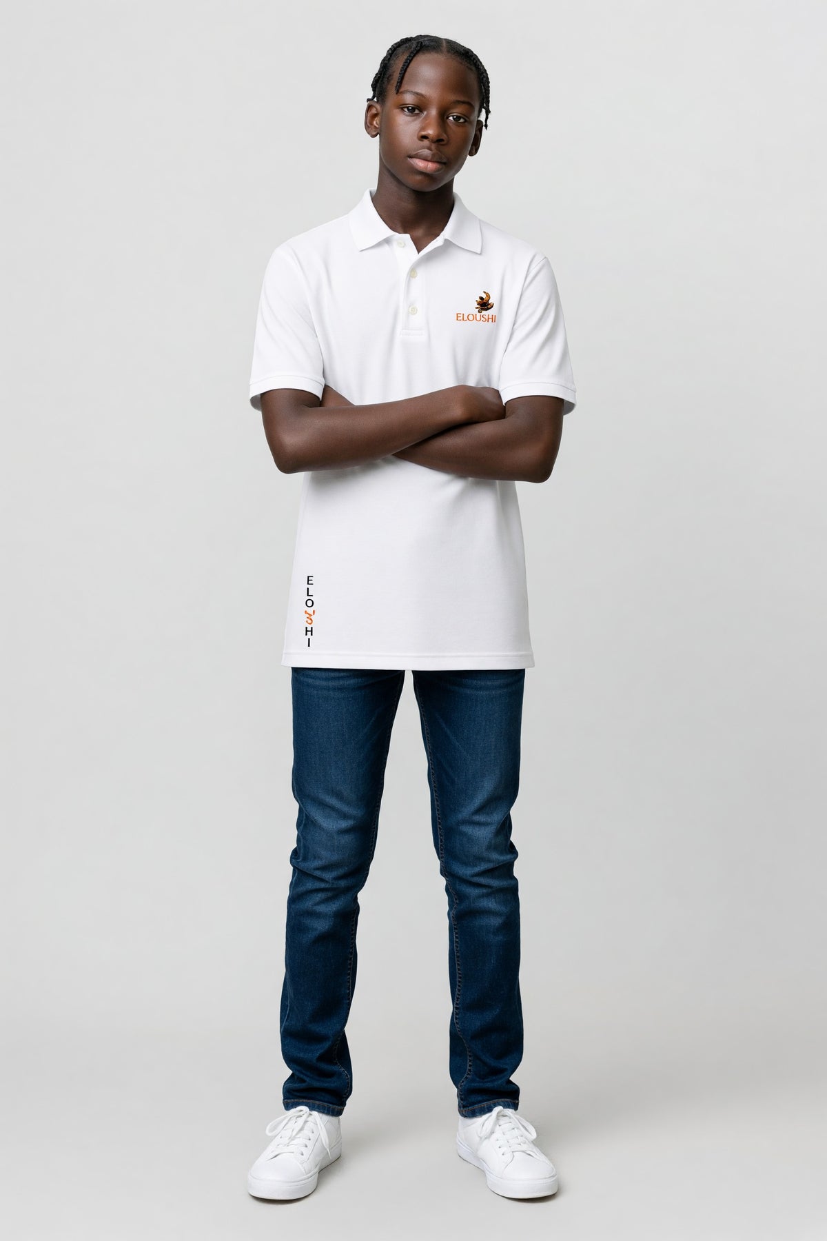 Eloushi White Performance Shirt - model shot