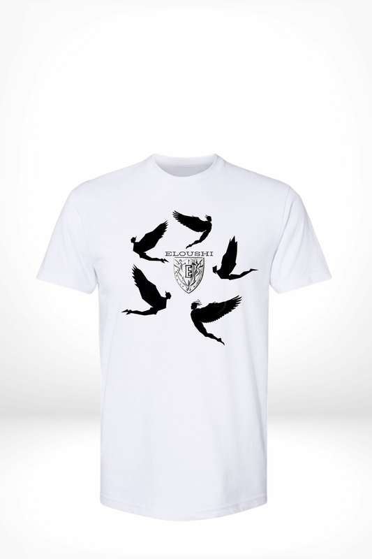 Eloushi White Tee "Ascension of Angels"