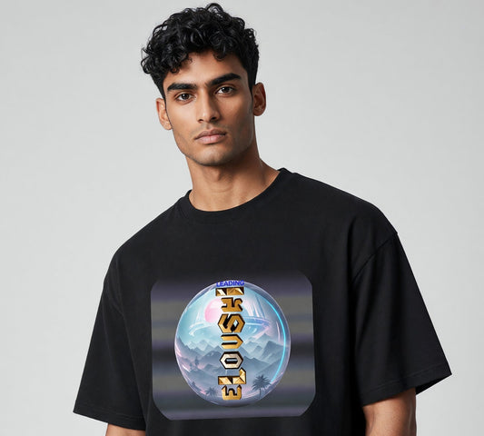 Eloushi Globe Black Tee