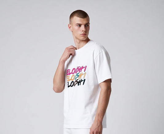 Eloushi Stacked Script Tee