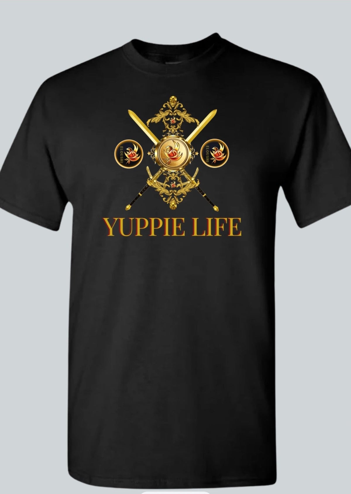 Yuppie Life Crossed Swords Tee — Black