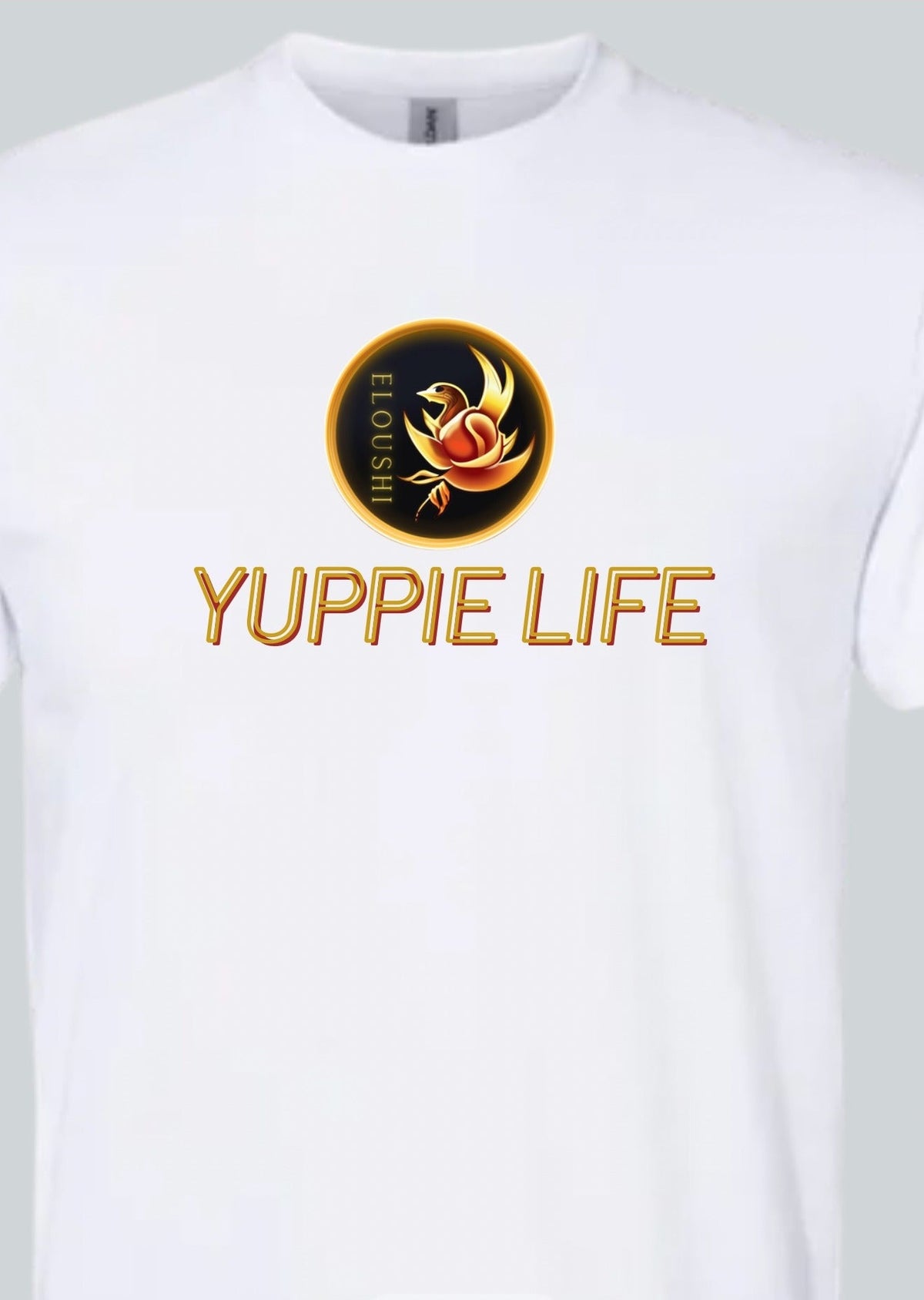 Yuppie Life Gold Coin Tee — White