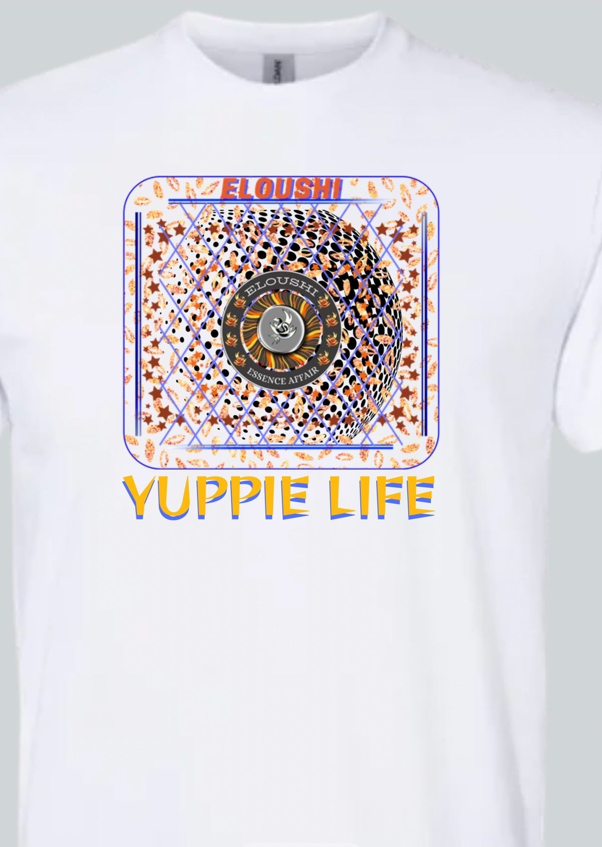 Yuppie Life Disco Gold Tee — White