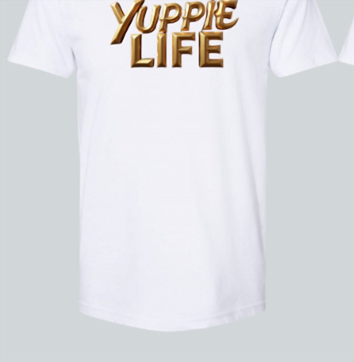 Yuppie Life Gold Script Tee