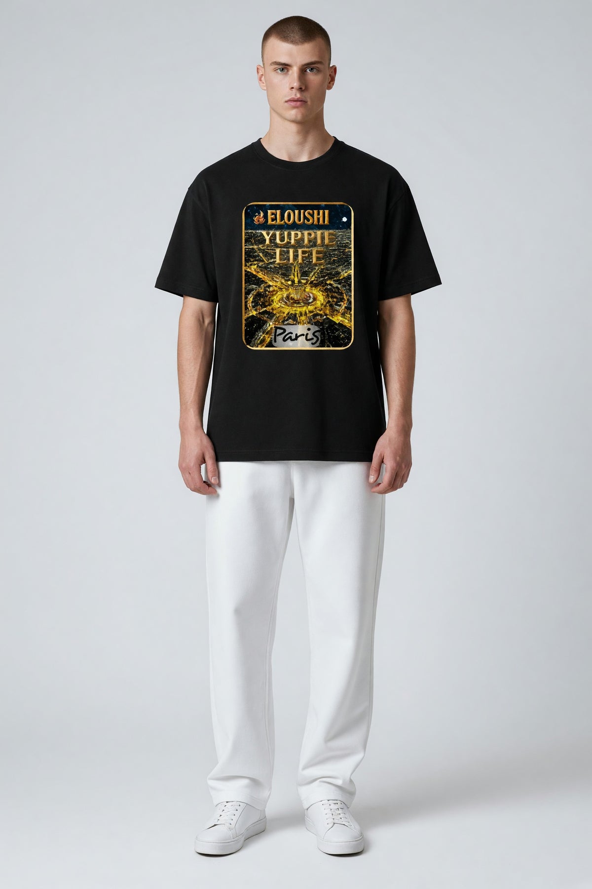Yuppie Life Ornate Emblem Tee - model shot
